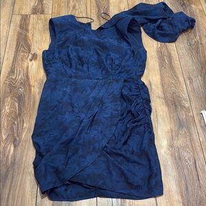 Beautiful black and blue floral mini dress